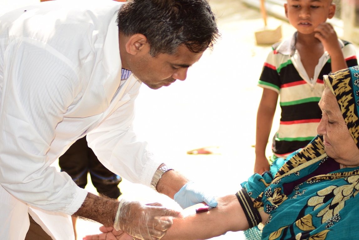 Blood sample collection during a suspected Nipah encephalitis cluster investigation in Bangladesh