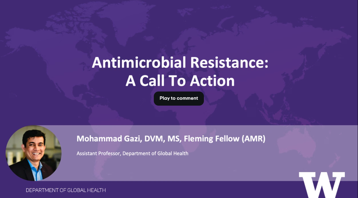 Preview slide for the Antimicrobial Resistance lecture